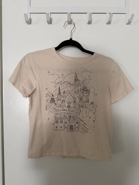 Taylor Swift Long Live Graphic Crop Tee with Castle Sketch